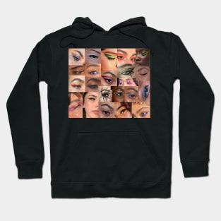 eye makeup aesthetic collage Hoodie